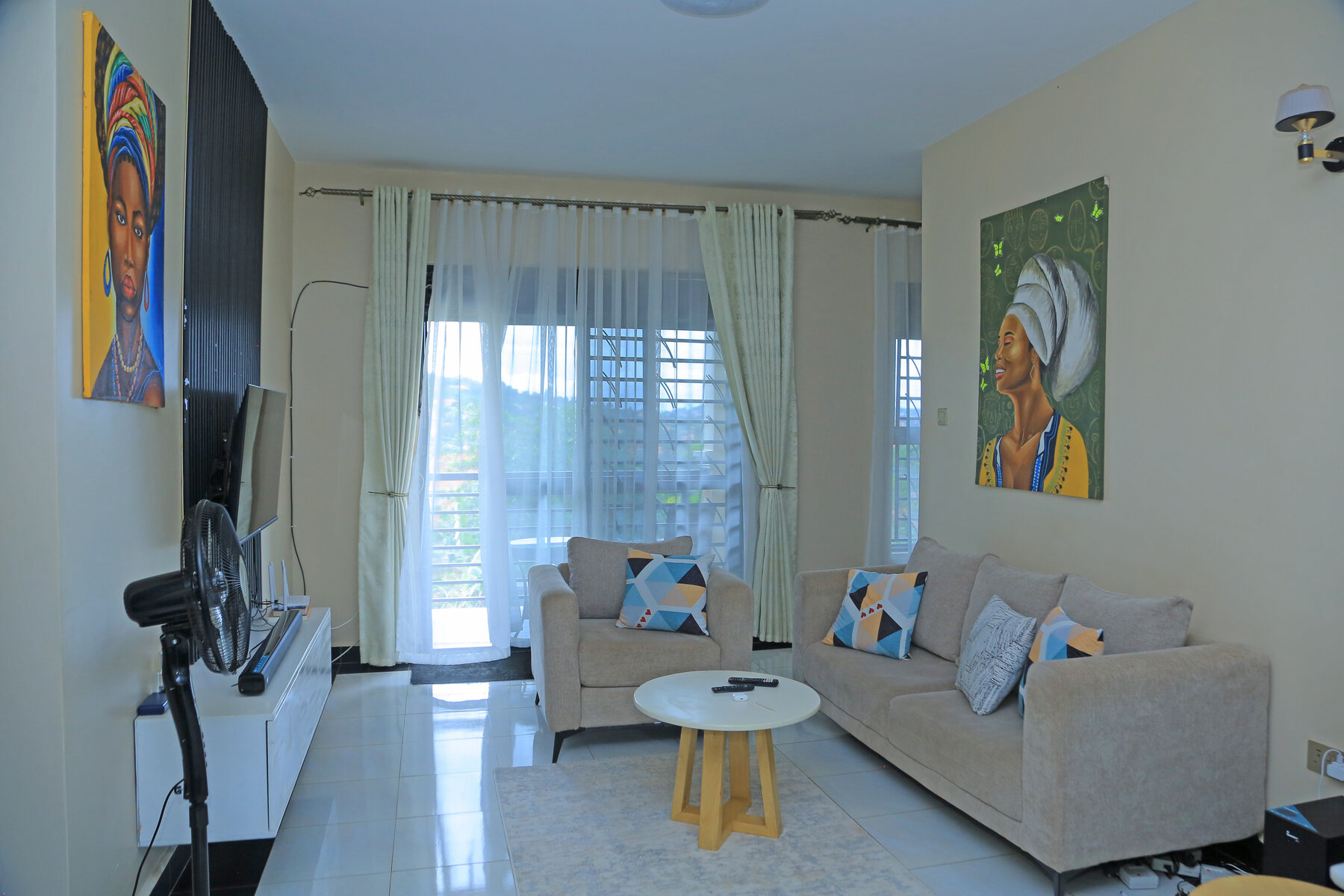 Warm living area at Hillside View Apartments